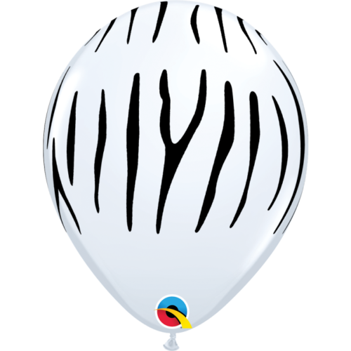 Zebra Print Latex Balloons Pack of 50